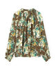 オータムガーデンプリント ネックギャザーブラウス
