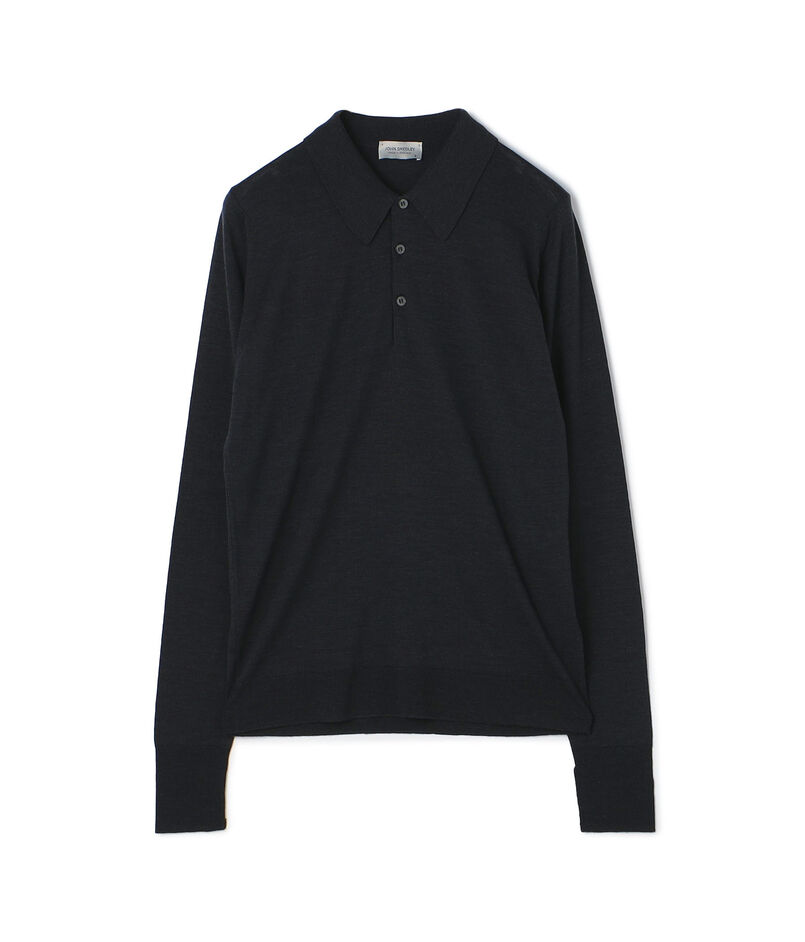 JOHN SMEDLEY 30G EASY FIT ウール ニットポロシャツ DORSET
