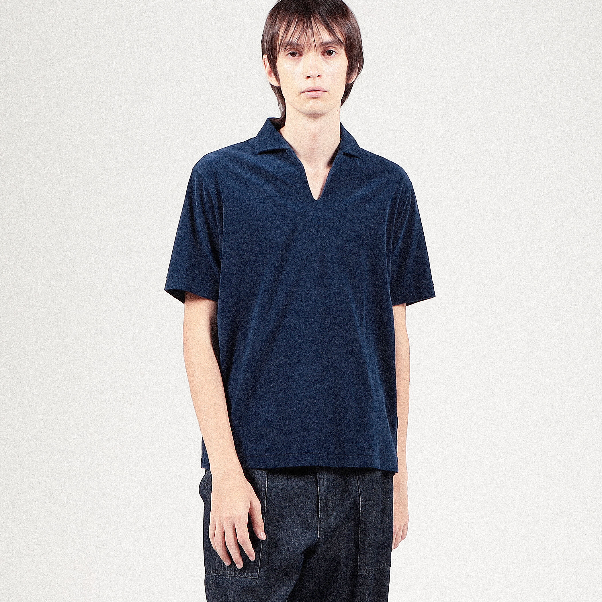 トゥモローランド　メンズポロシャツ TOMORROWLAND トゥモローランド メンズ SUPERFINE COTTON