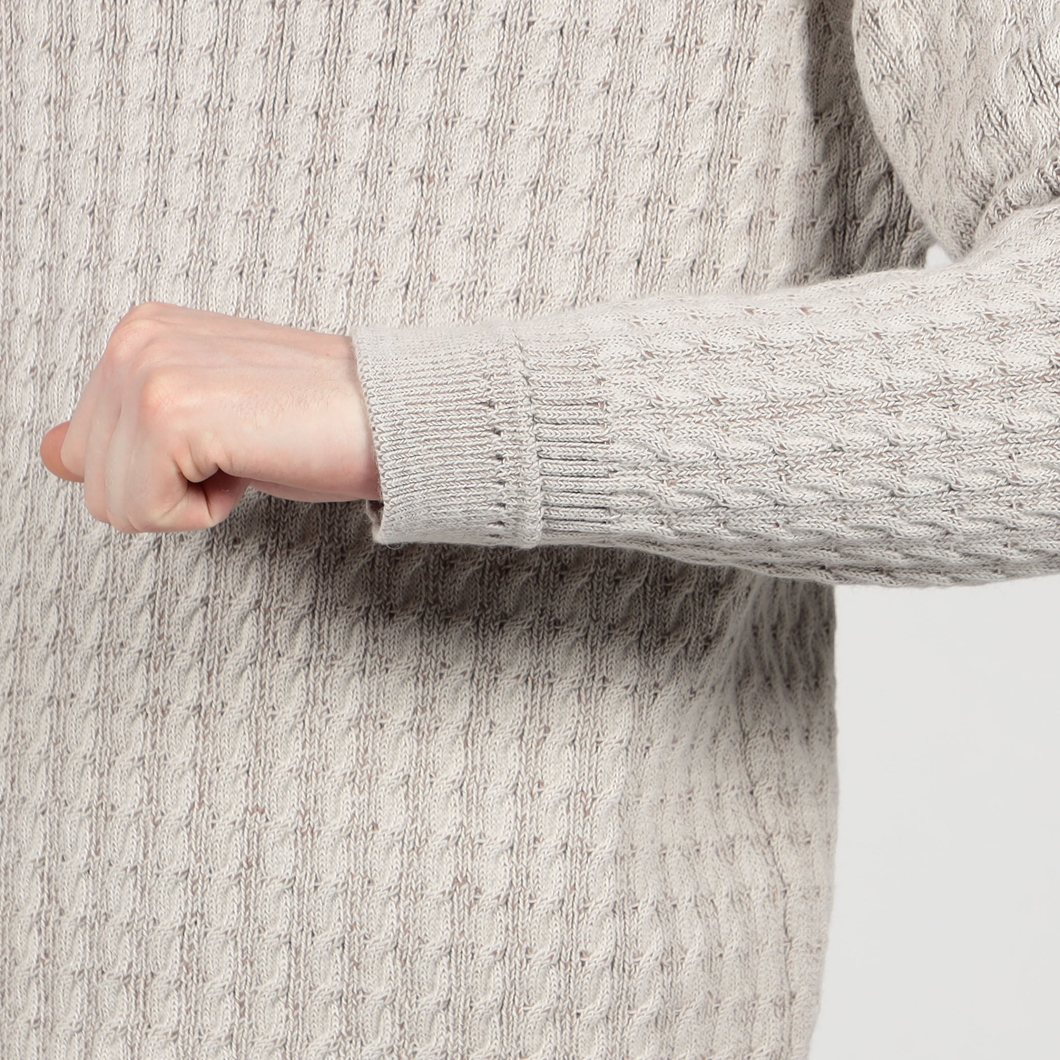 TOMORROWLAND tricot アルパカポリエステルケーブル クルーネックプル