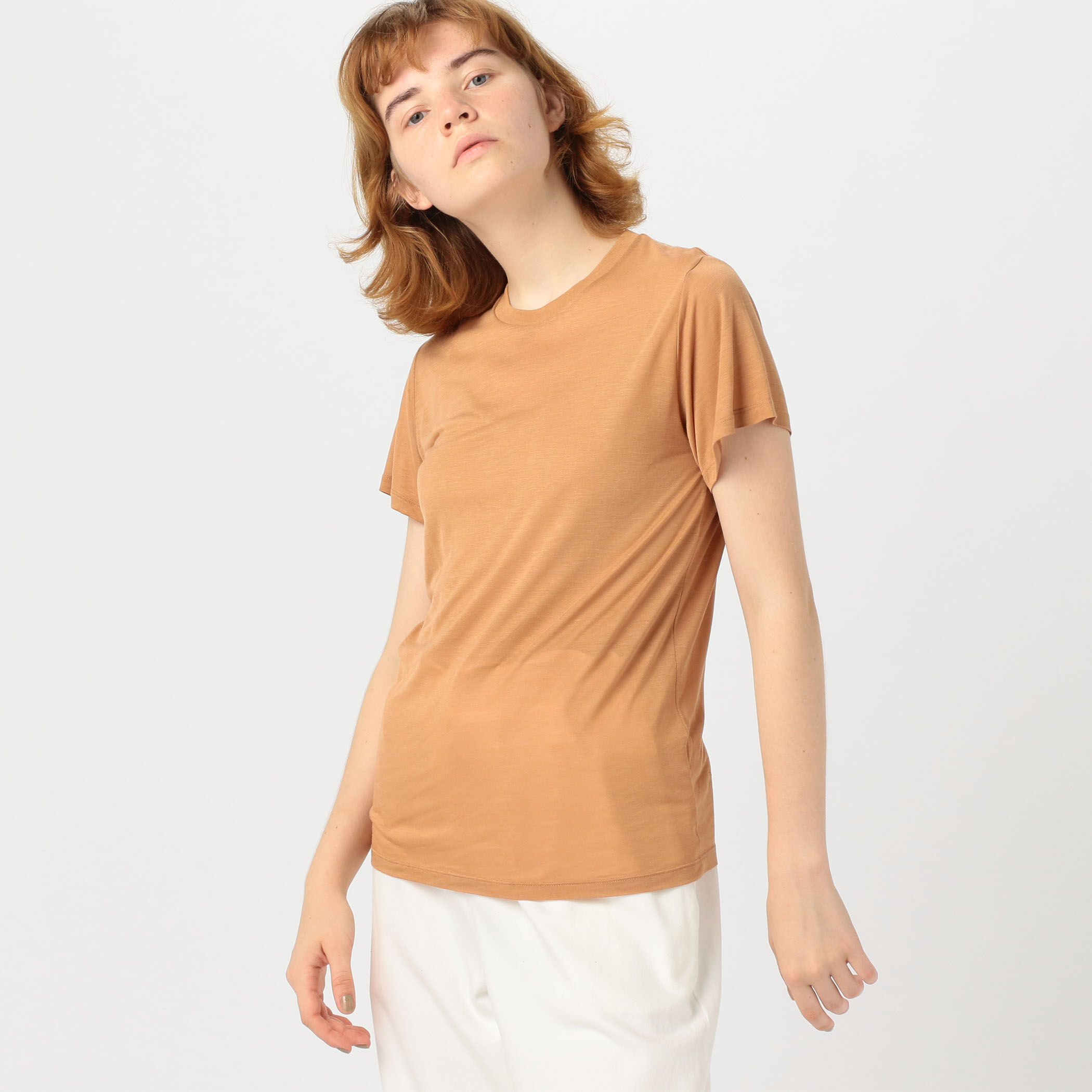 BASERANGE バンブークルーネックTシャツ（Tシャツ/カットソー