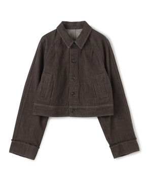 ハードツイストデニム ショートジャケット