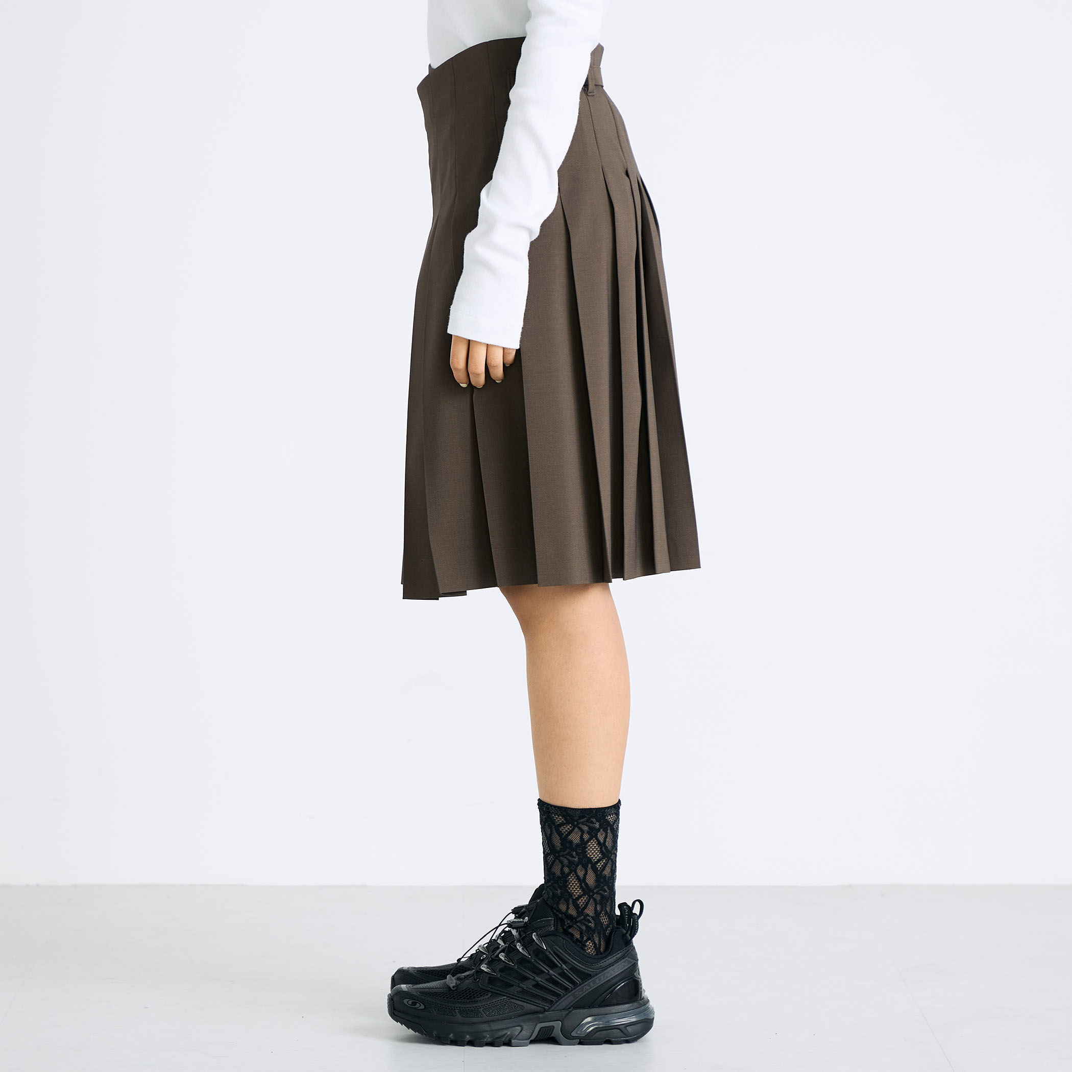 ウールライク ラッププリーツスカート｜トゥモローランド 公式通販