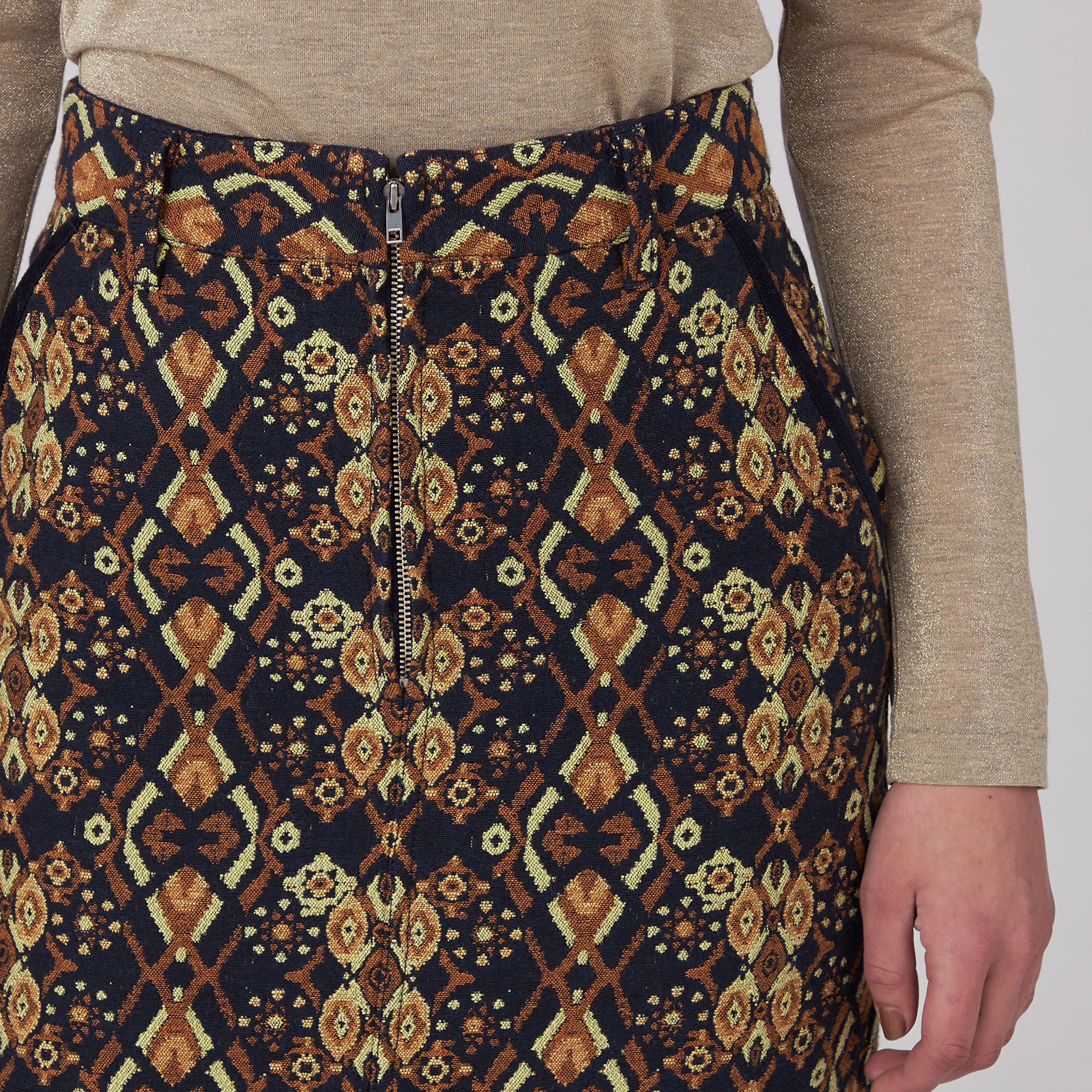 アーガイルジャカード Iラインマキシスカート｜トゥモローランド 公式通販