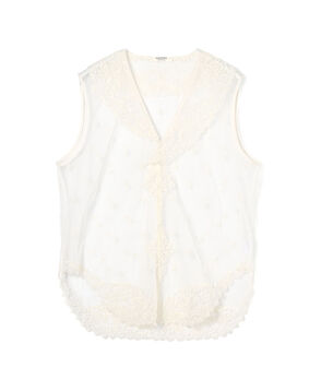 ビンテージレース ノースリーブブラウス