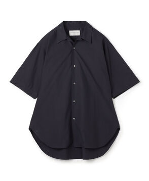 120/2コットン オープンカラーハーフスリーブ ロングシャツ