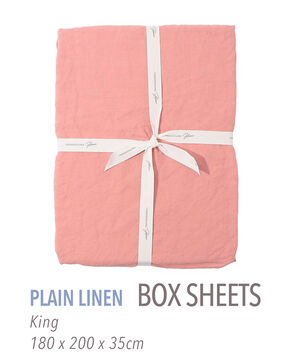 プレーンリネン ボックスシーツ（キング）