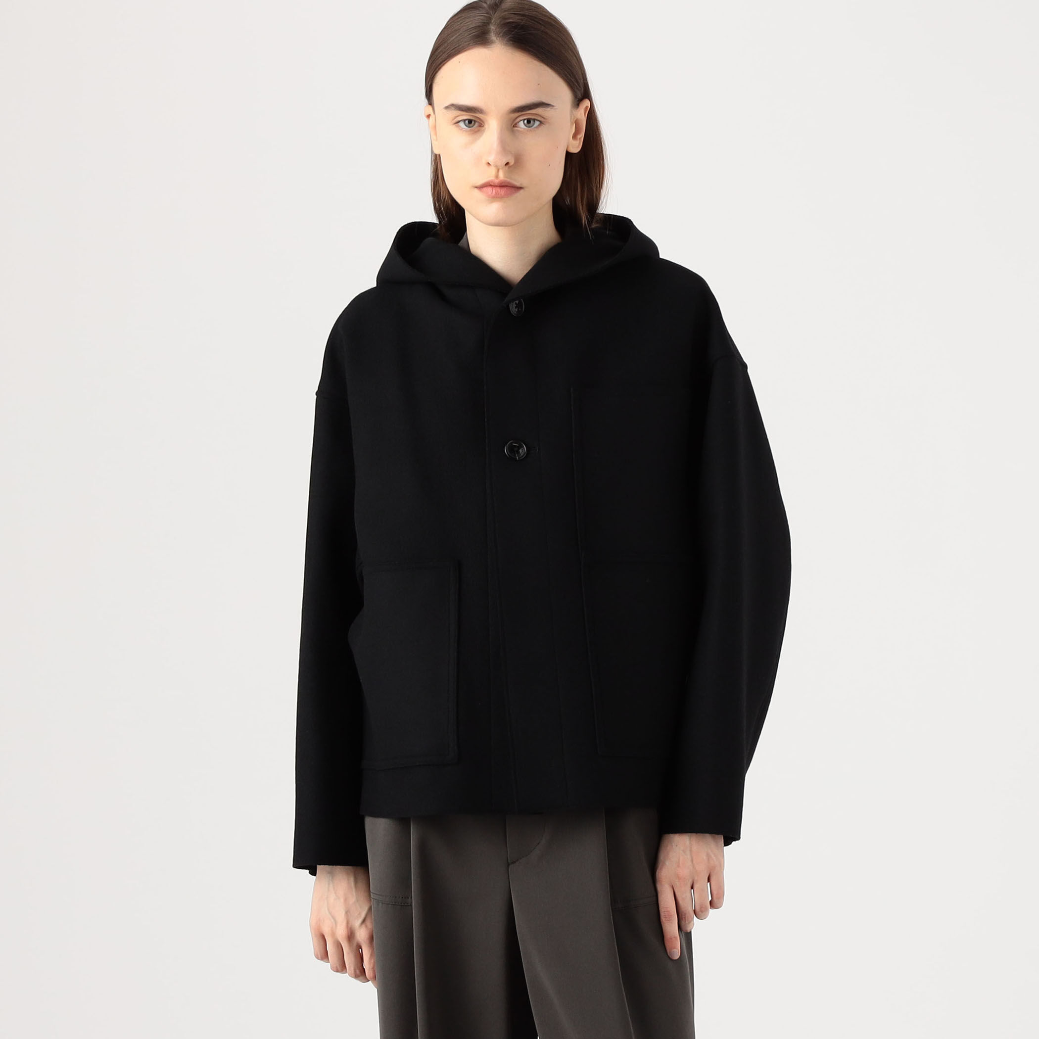 HYKE MELTON HOODED WORK JACKET｜トゥモローランド 公式通販