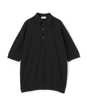 【別注】JOHN SMEDLEY コットン ポロカラーニット