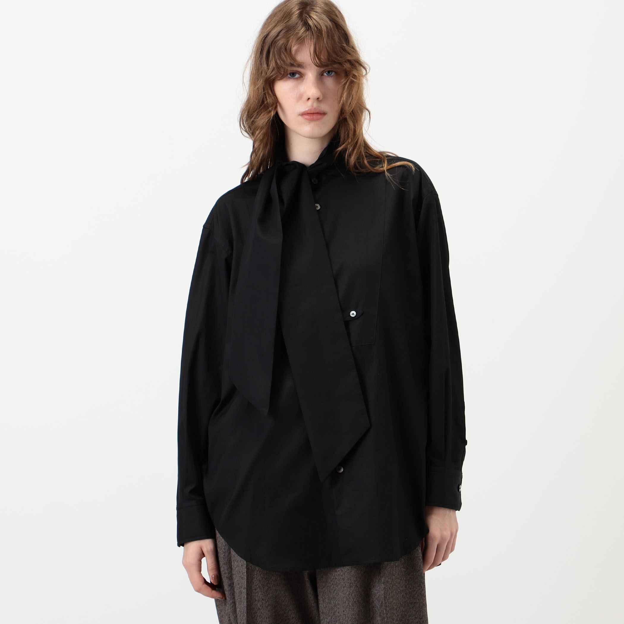 別注】The CLASIK TIE NECK BOSOM SHIRT ボウタイシャツ