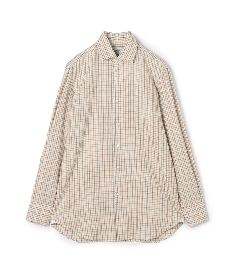 【別注】Maria Santangelo MARCELLO  コットン ワンピースカラーチェックシャツ