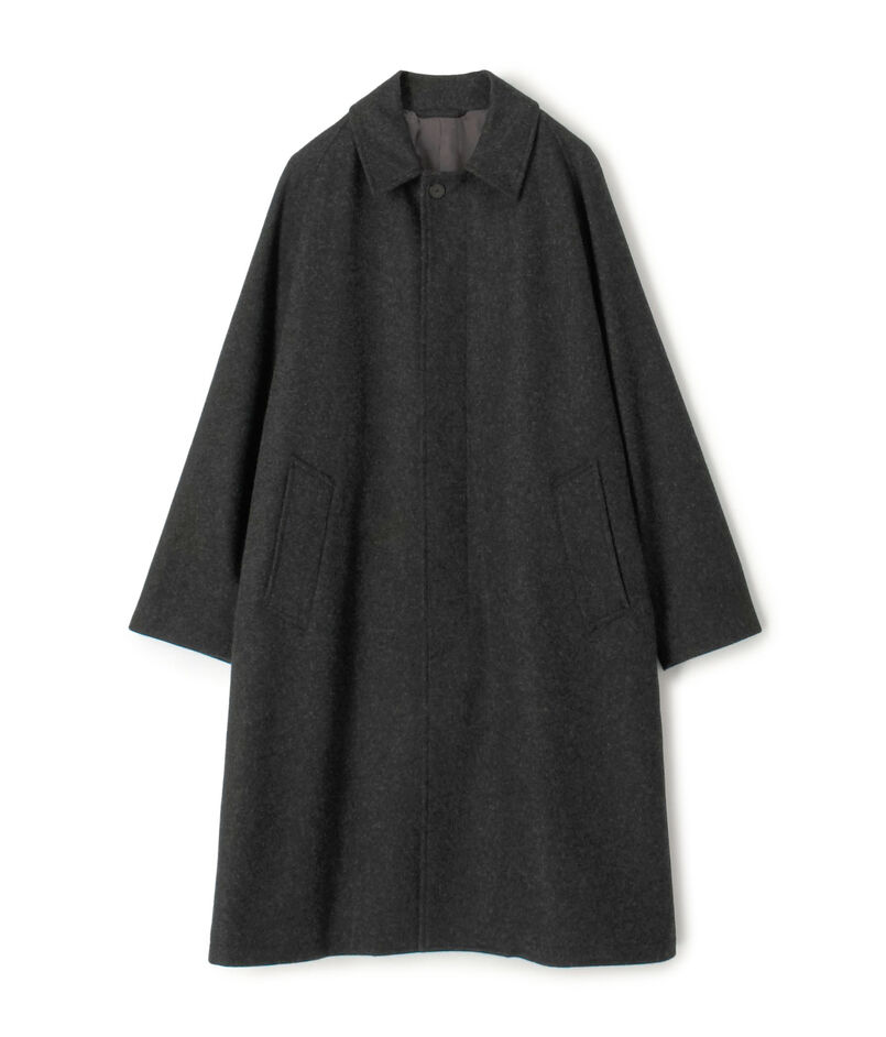 ウールナイロン バルカラーコート