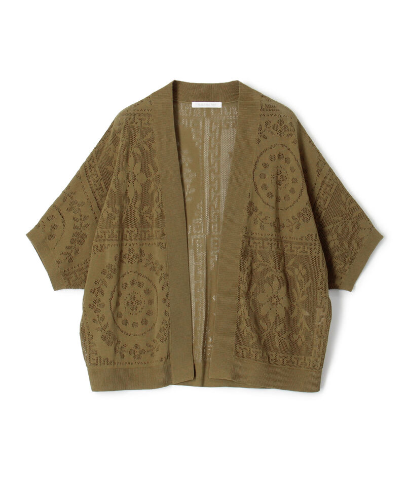 ■ メッシュワーク Vネックカーディガン