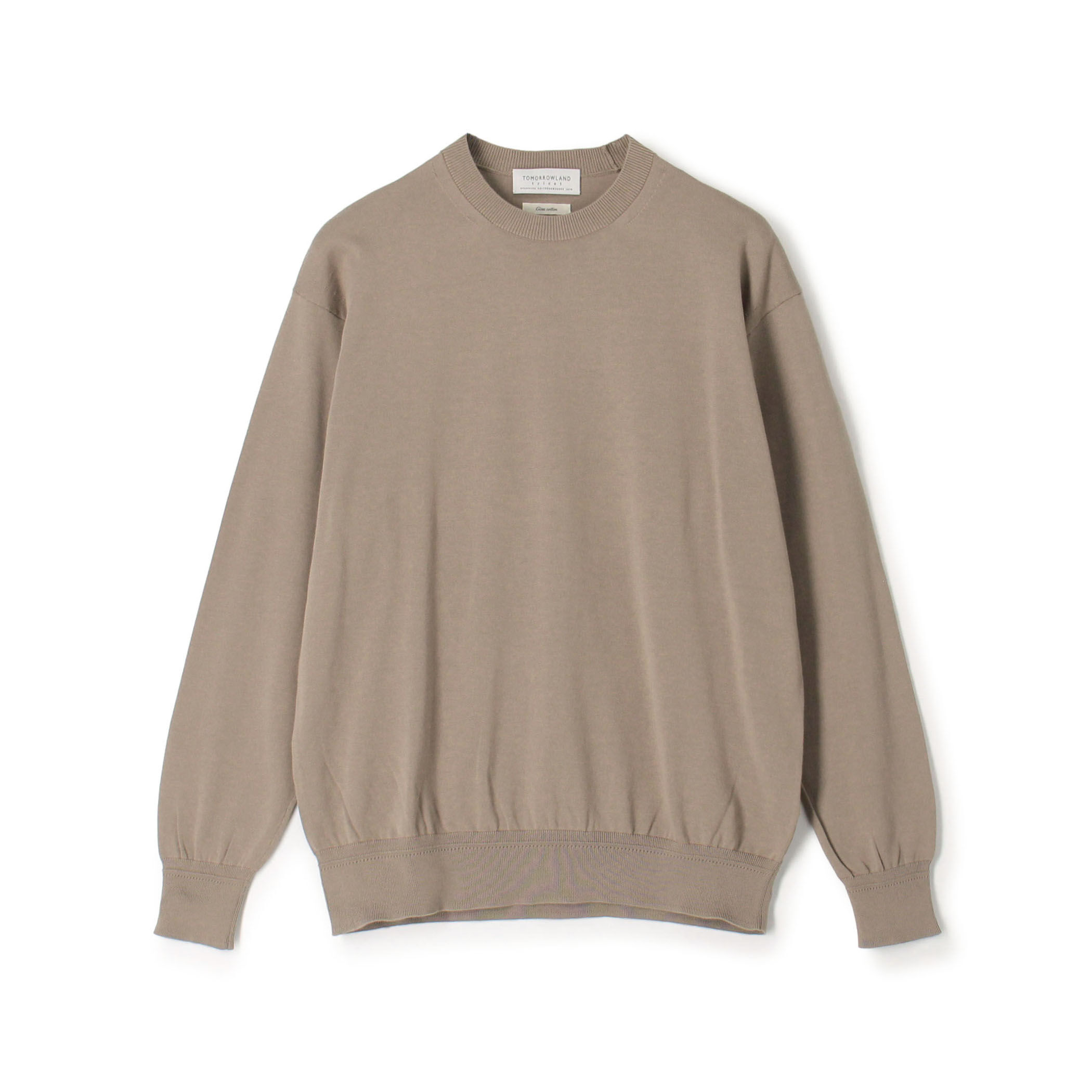 TOMORROWLAND tricot ギザコットン クルーネックプルオーバーニット