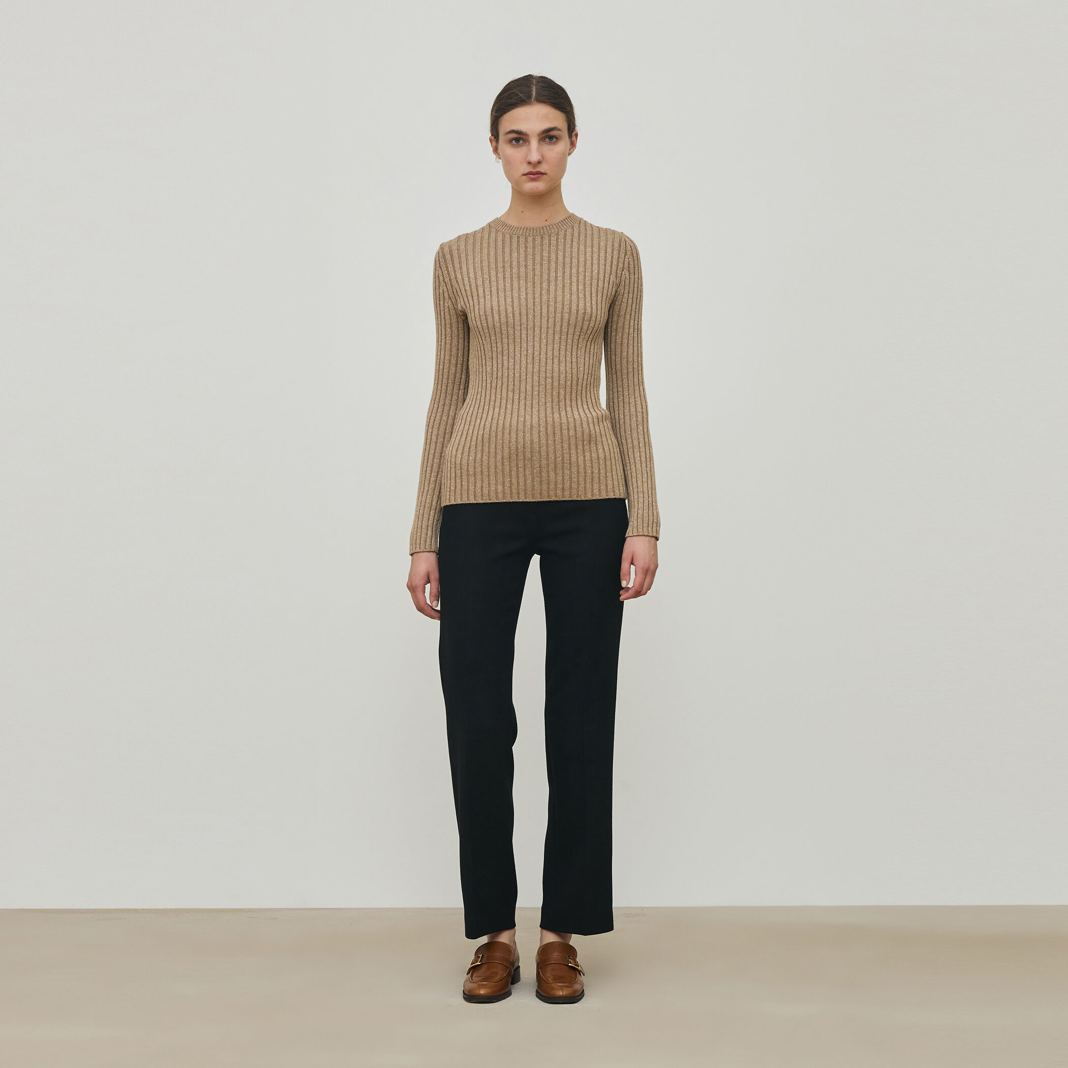 ウールリブ クルーネックプルオーバー｜トゥモローランド 公式通販