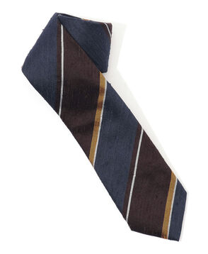 STEFANO BIGI シルクシャンタン レジメンタルネクタイ