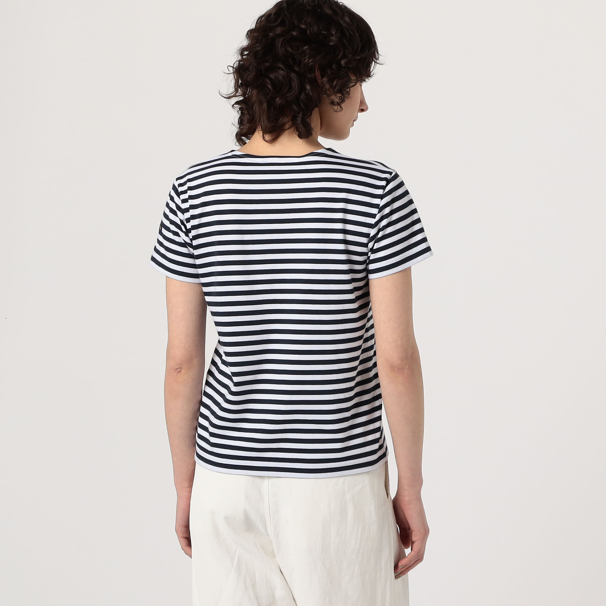 【オリーブ】homspunホームスパン+Le minorボーダーカットソー オリーブ】homspunホームスパン+Le minorボーダーカットソー オリーブ