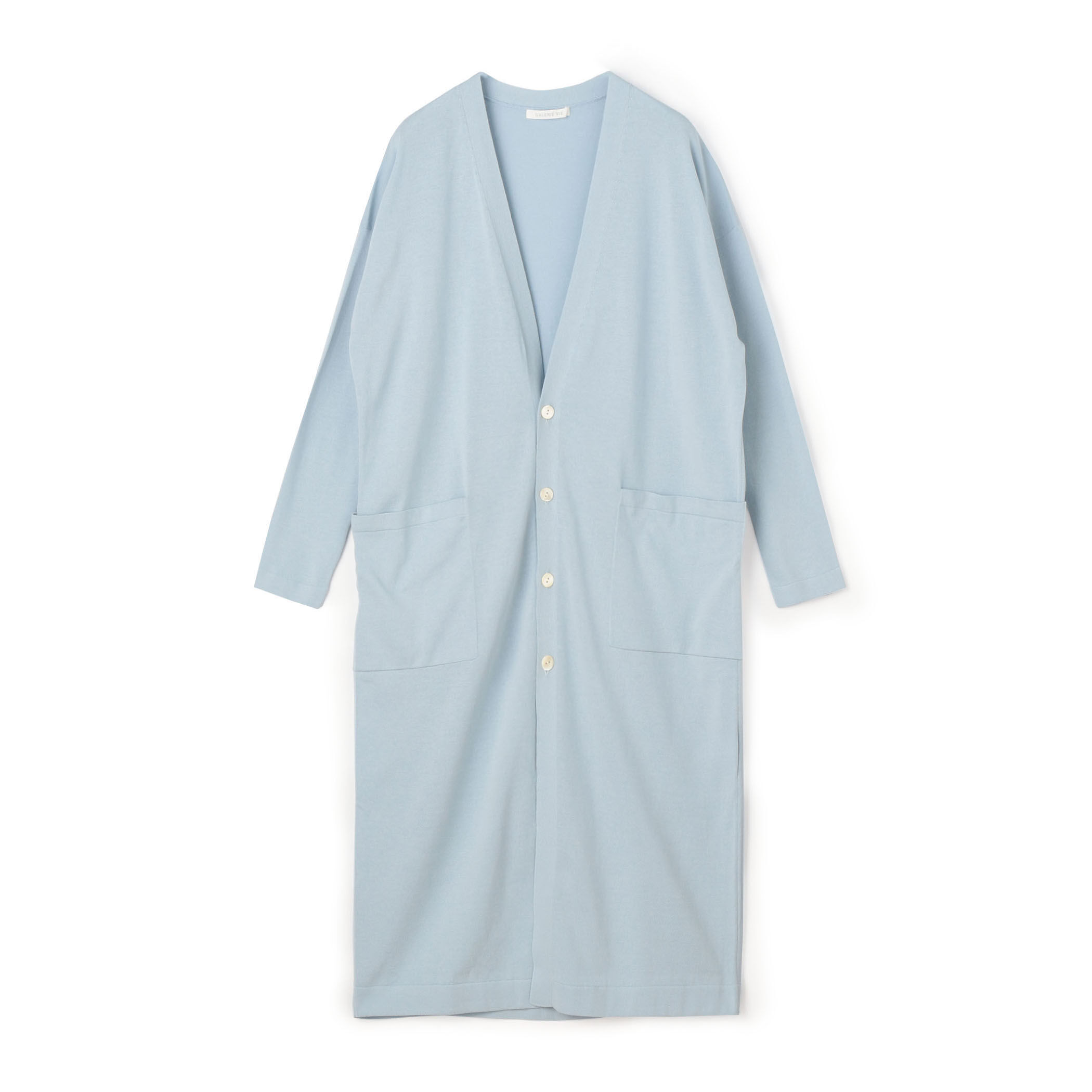 トゥモローランド GALERIE VIE グレー系のロングカーディガン TOMORROWLAND ニット セーター セール ウールカシミヤ Vネックロングカーディガン （カーディガン