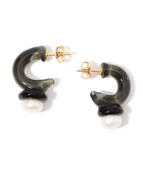 LEVENS JEWELS MINI PEARL HOOPS ピアス