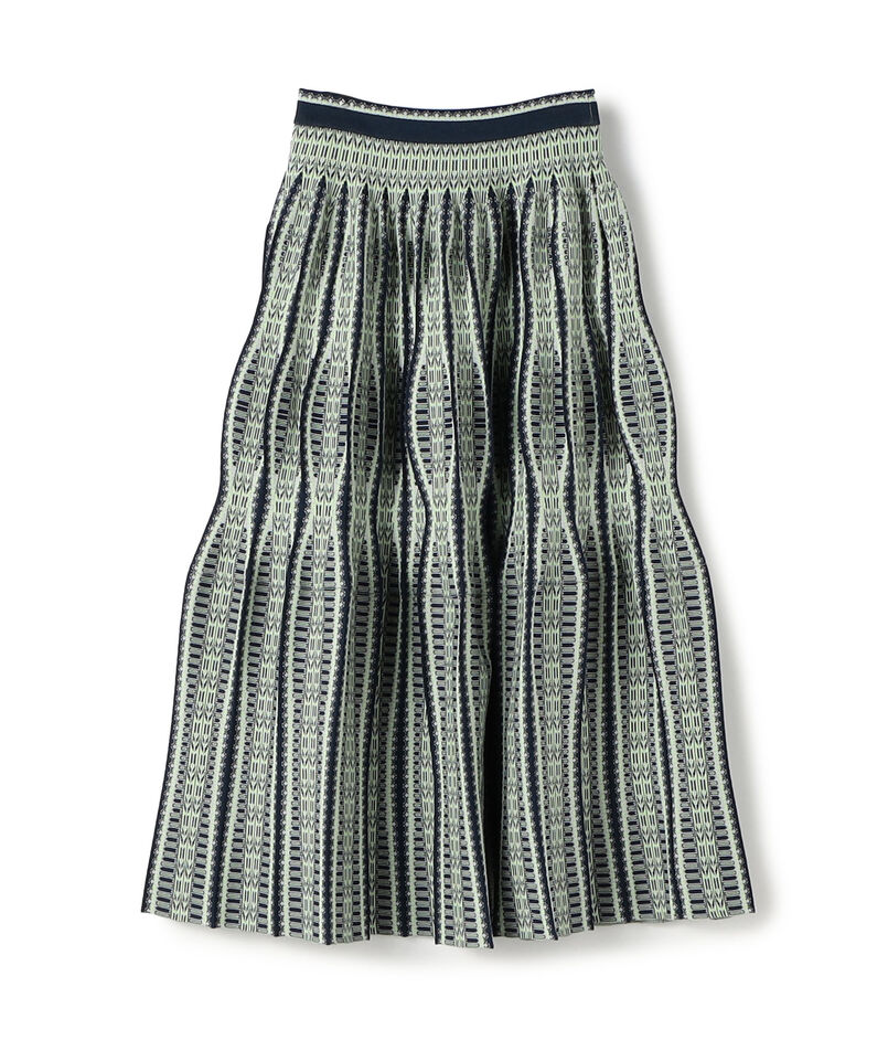 Mame Kurogouchi Lantern Knitted Volume Skirt