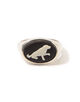 FERIAN oval ring Black White Begging Dog