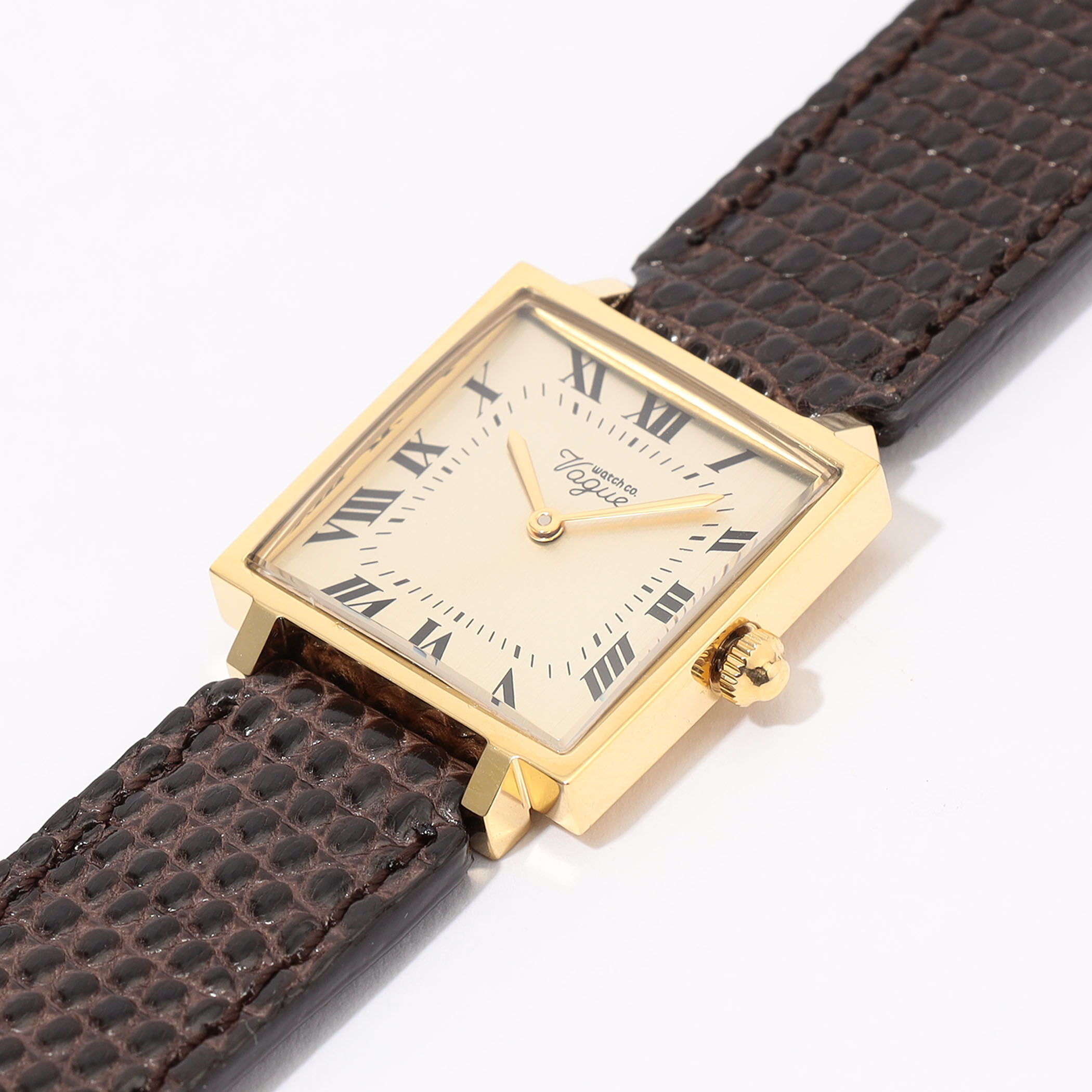 theo carre ヴィンテージ 別注】VAGUE WATCH Carre Piece リザードベルト クォーツウォッチ