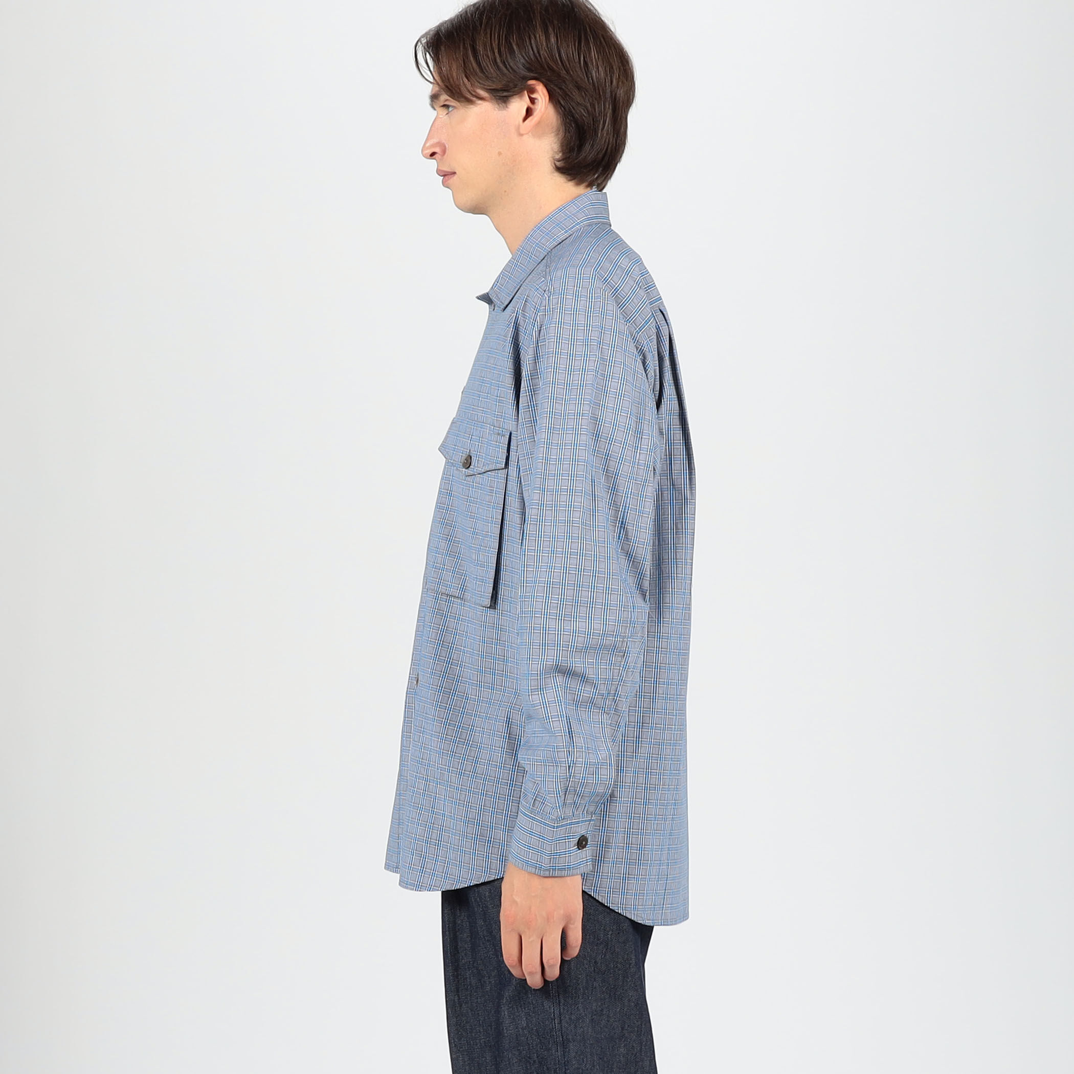 JAN MACHENHAUER Ziggy Shirt コットンダブルポケット チェックシャツ