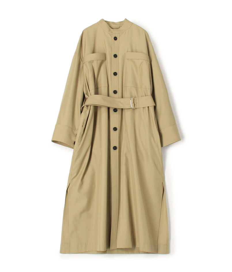 ウールシルク スタンドドレスコート