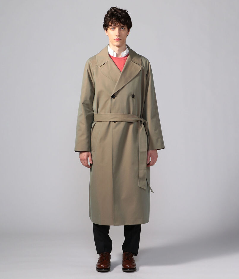 CABaN コットンポリエステルシャンブレー オーバーサイズトレンチ 