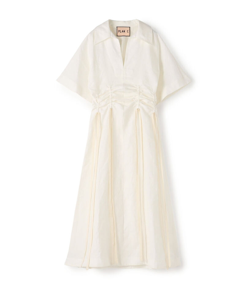 PLAN C LINEN DRESS W STRING