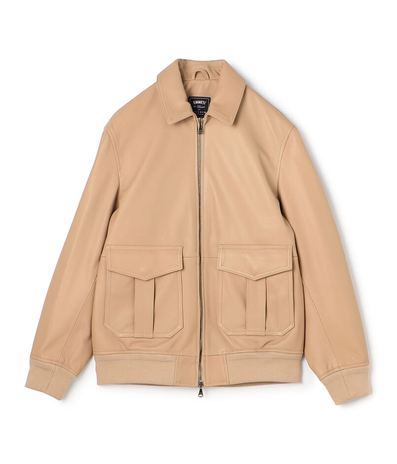 【別注】EMMETI AKRON ラムレザー ブルゾン