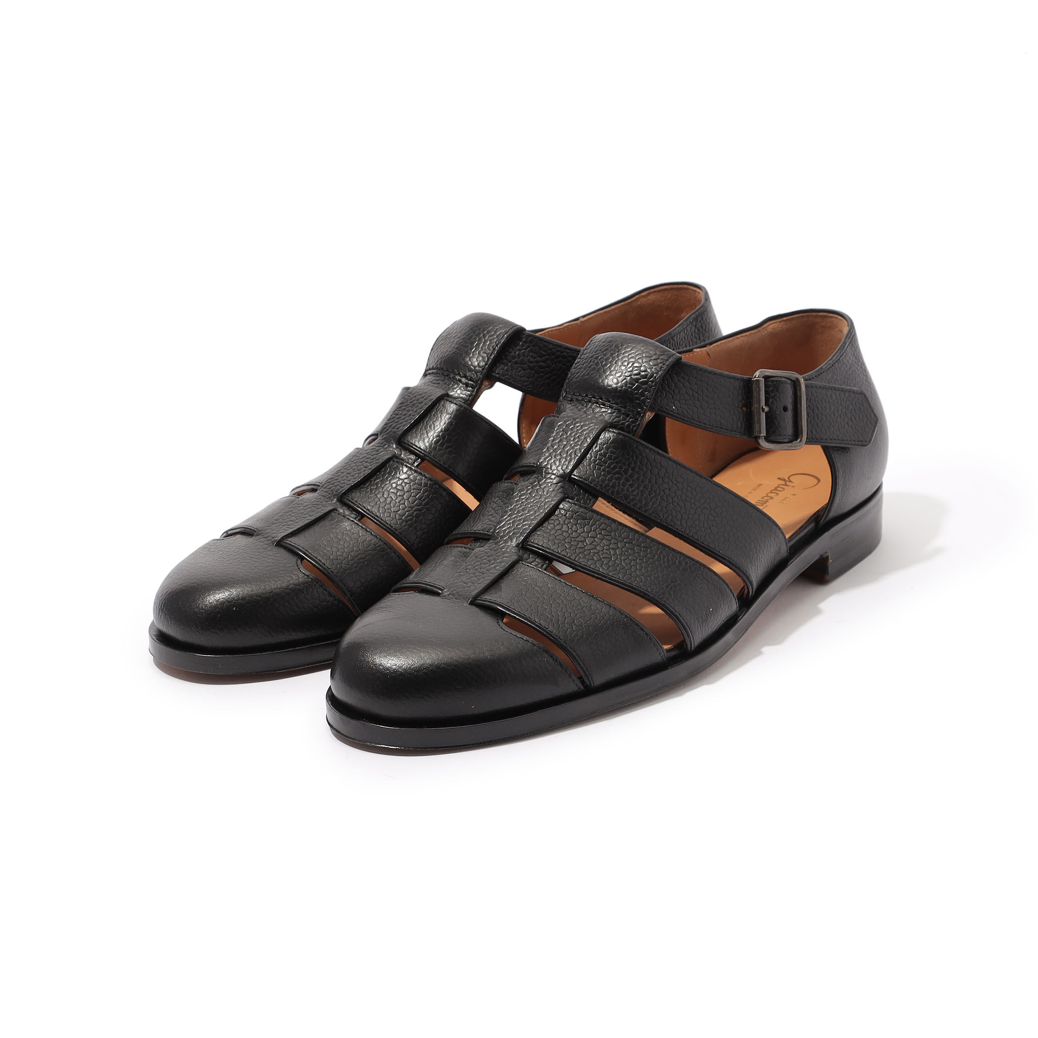 F.LLI Giacometti エンボスレザー グルカサンダル｜トゥモローランド