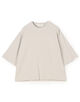 ■コットンシルクカノコ ワイドクルーネックＴシャツ