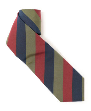 Atkinsons アイリッシュポプリン レジメンタルストライプネクタイ