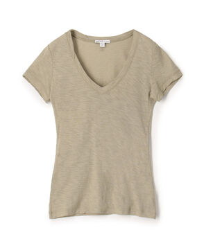 Slab sweat V neck T Shirts WUA 3695