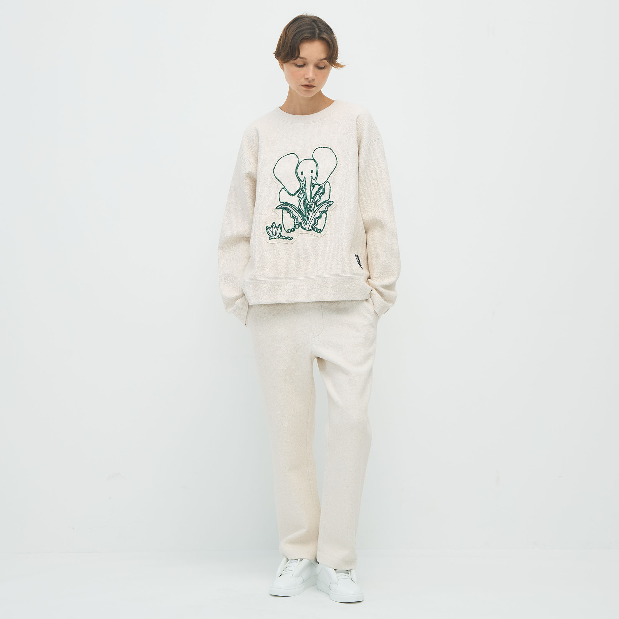 トリココムデギャルソン ウールコットン イージーパンツ トリココムデギャルソンtricot COMME des GARCONSコットン切替