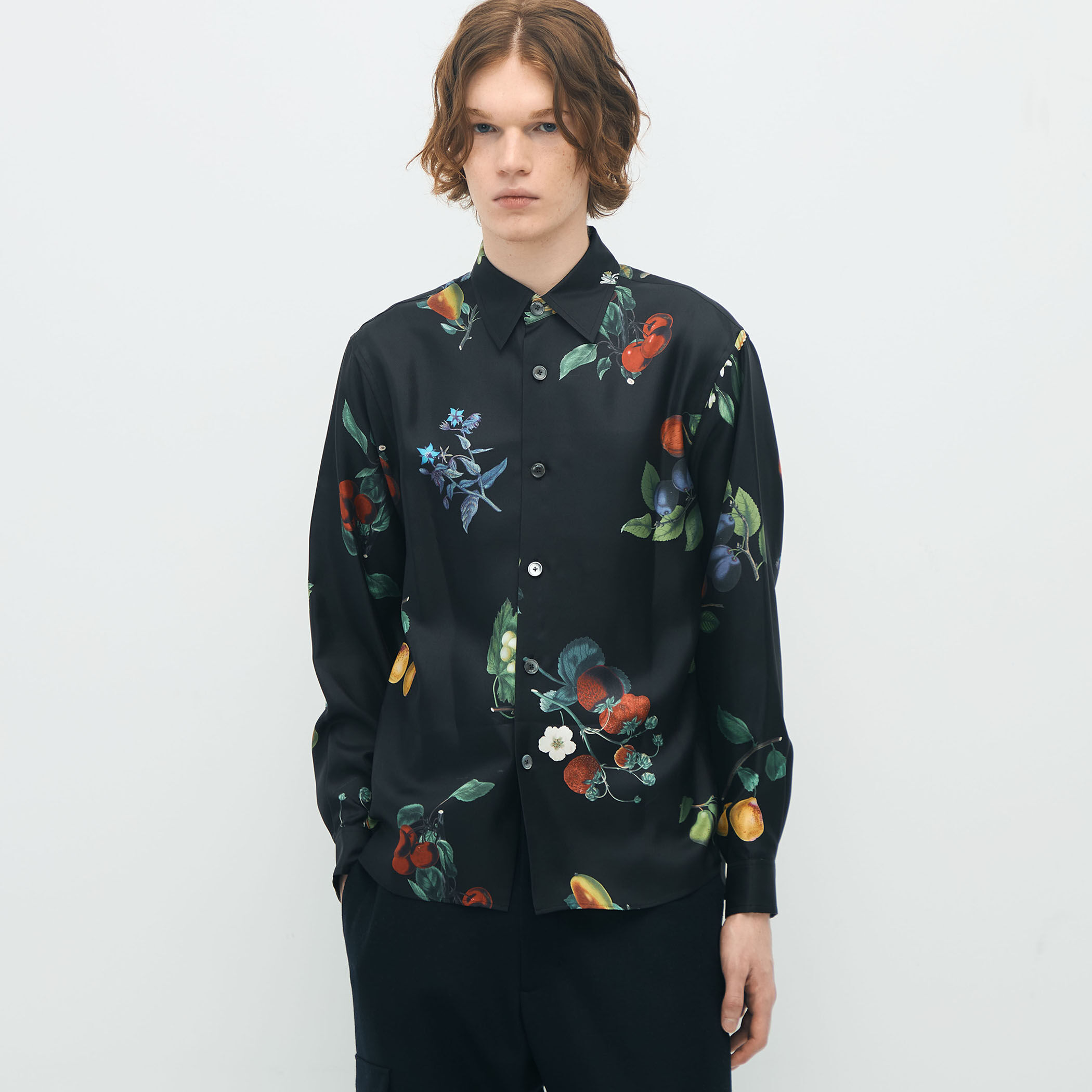 CABaN ブラウス シャツ シルクツイル HARVEST レギュラーカラー