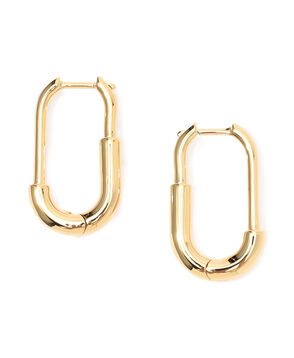 Otiumberg. Large Staple Hoops ゴールドピアス