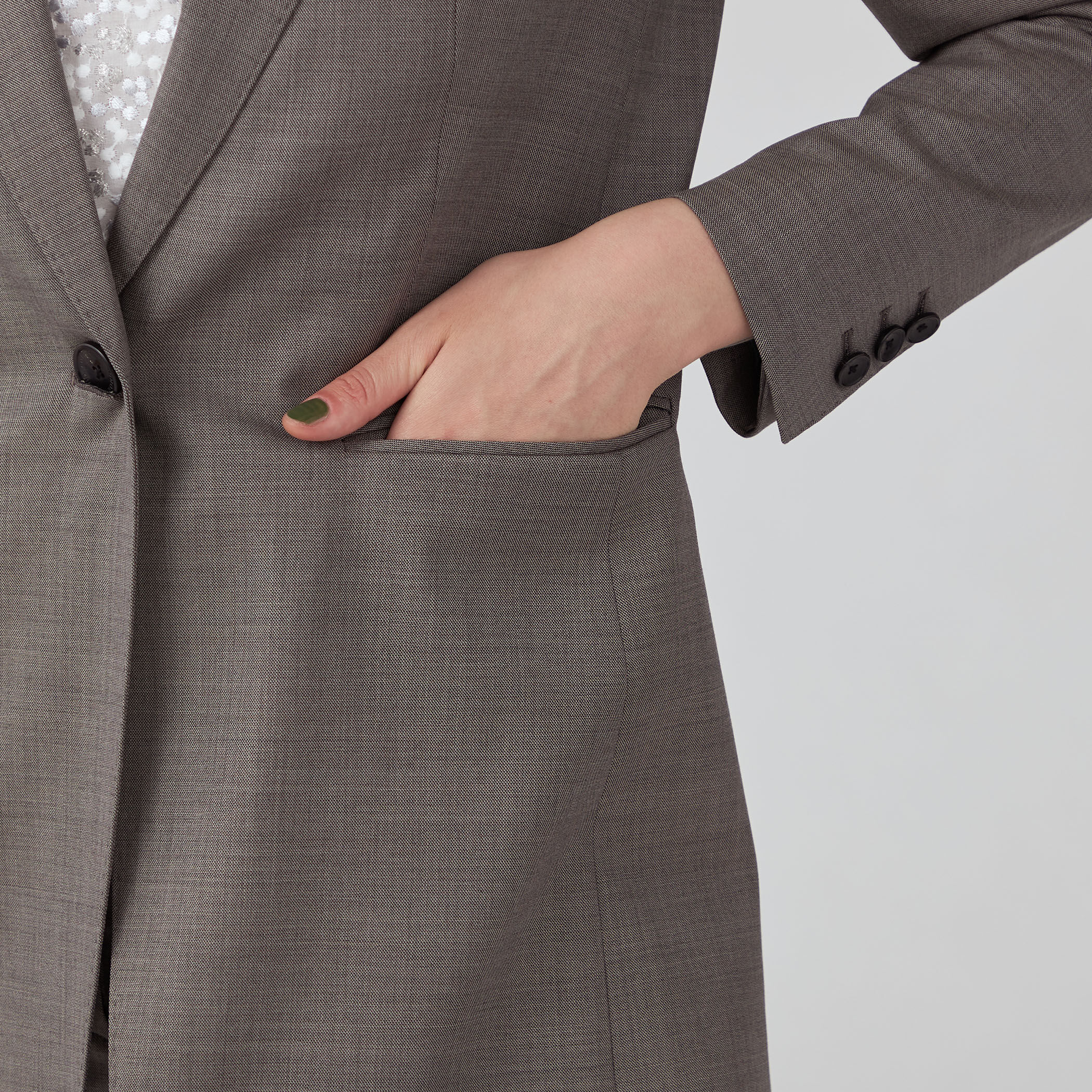 ブラウニーシャークスキン シングル1Bジャケット｜トゥモローランド