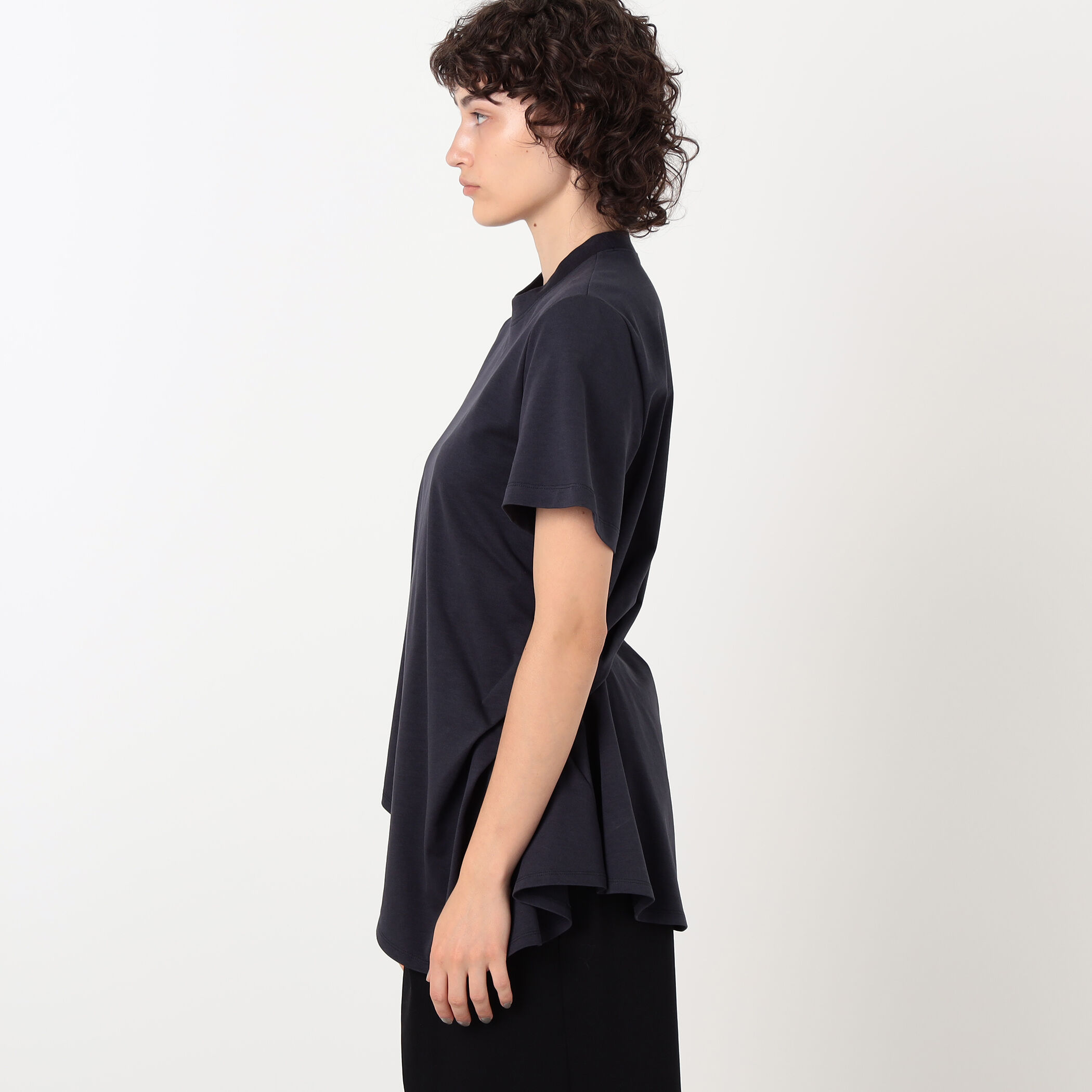 Mame Kurogouchi Cotton Jersey Asymmetric T-Shirt アシンメトリーT