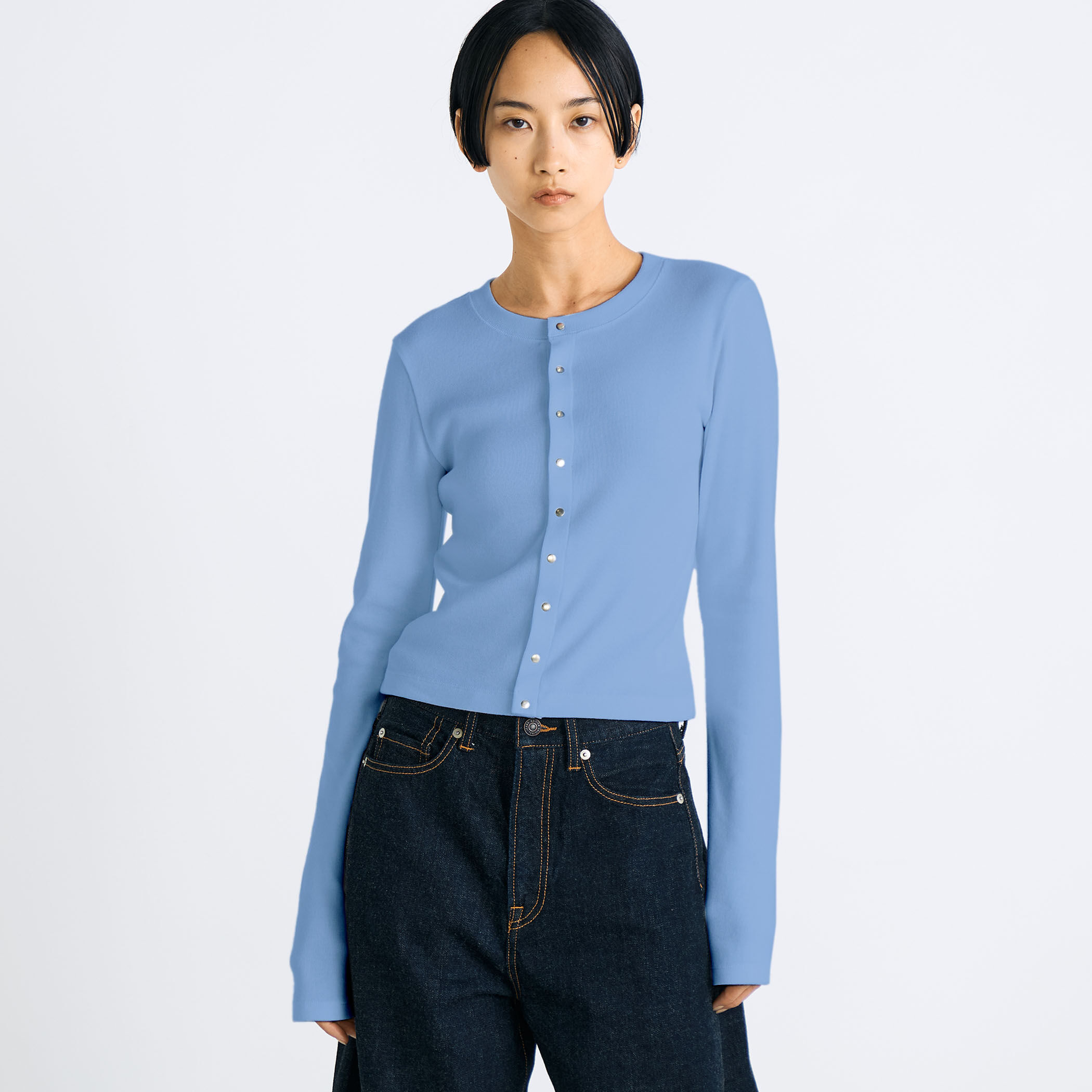 極美品 トゥモローランド 23SS 定価3.5万 コットン カーディガン ブルー 極美品 トゥモローランド 23SS 定価3.5万 コットン カーディガン