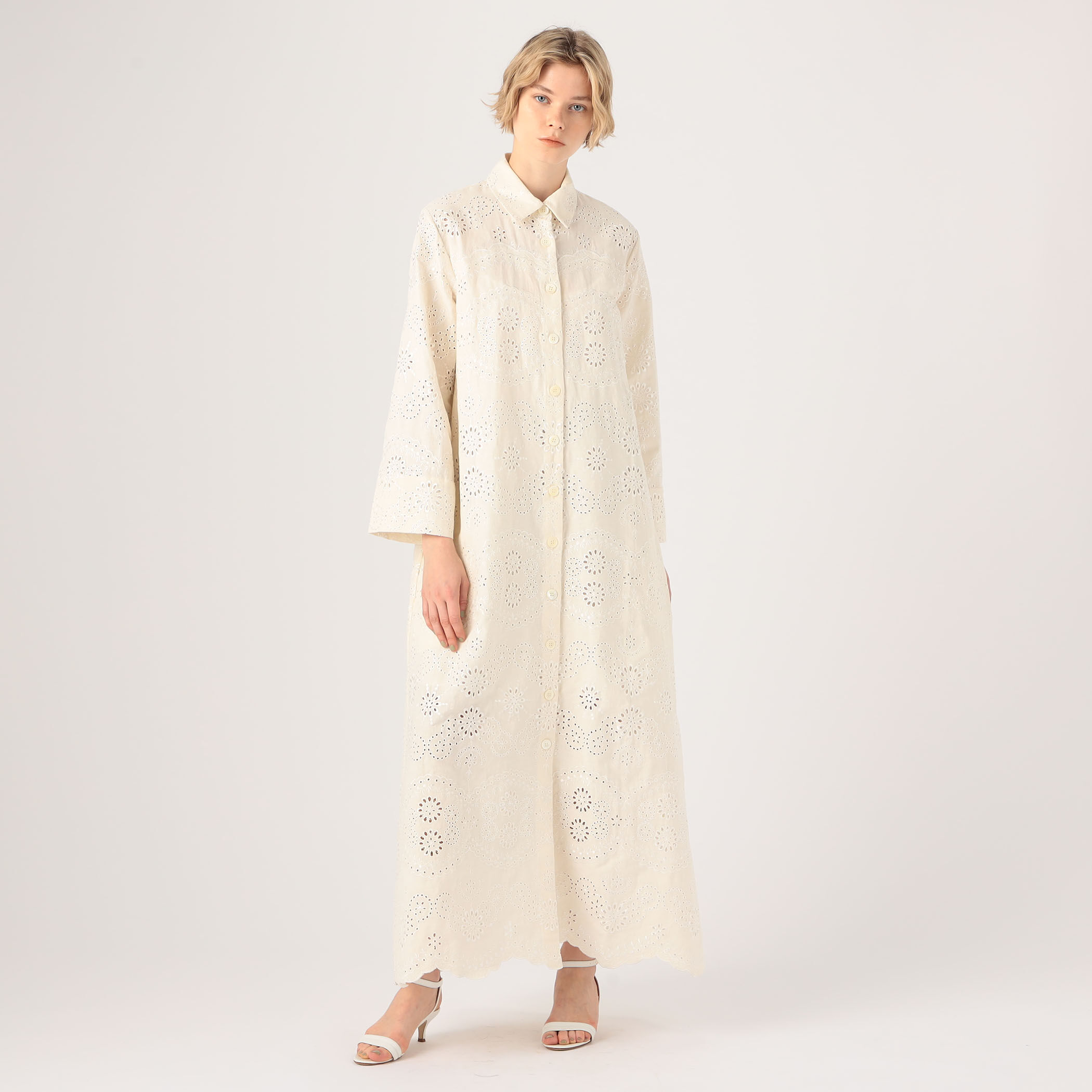 超安い Evi カットワークシャツ MS Lace Midi GrintelaValerie ワンピース