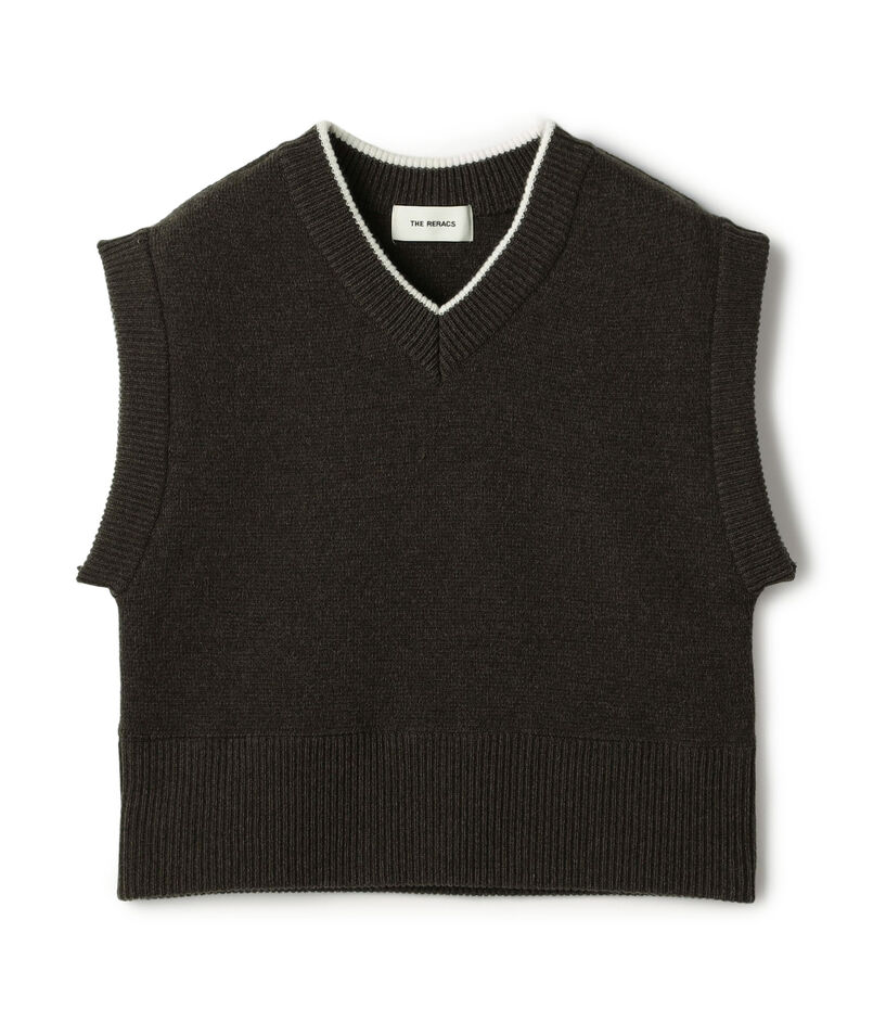 【別注】THE RERACS &times; Edition  V NECK VEST Vネック ニットベスト