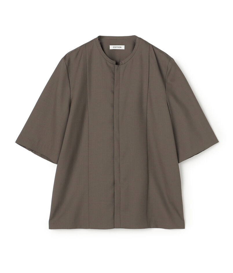 Super120'sウォッシャブルウール ハーフスリーブシャツ