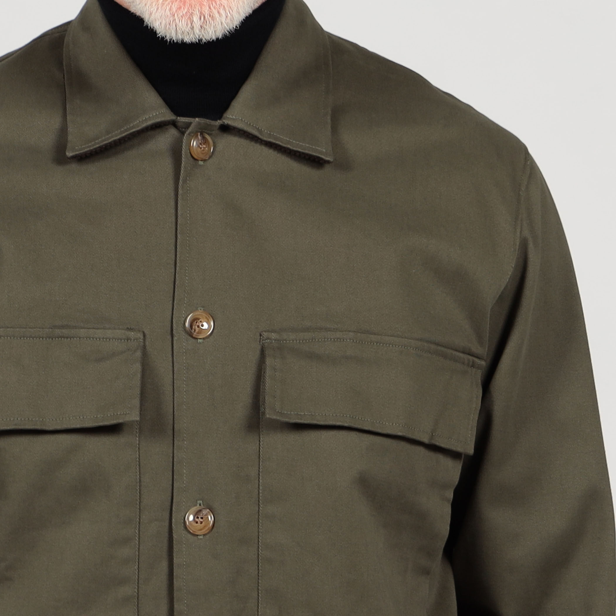 GUY ROVER コットンツイル オーバーシャツ　別注　24AW ベージュ S GUY ROVER コットンツイル オーバーシャツ 別注 24AW ベージュ S