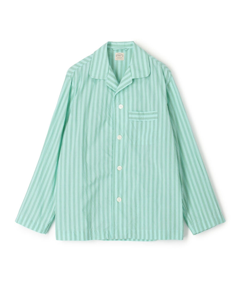 コットン ライトウェイトポプリン パジャマシャツ