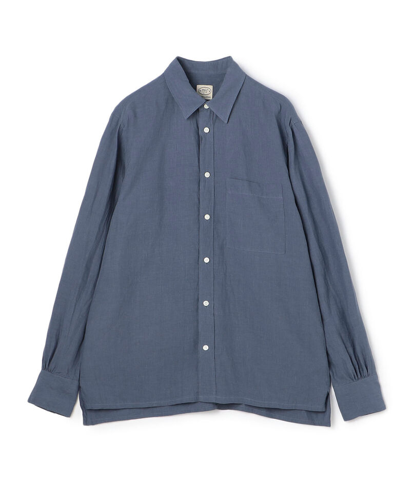 80リネン レギュラーカラーシャツ