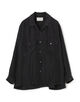 ■シルク オープンカラー ダブルポケット ロングスリーブシャツ