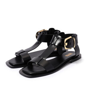 NUYOU BUCKLE フラットサンダル