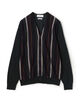 TOMORROWLAND tricot スーパーファインメリノウール ストライプVネックカーディガン S-WOOL